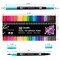 32 Colored Pens Fine Point Highlighter Pen & Brush for Adult Kids Coloring Journaling Note Taking Planner